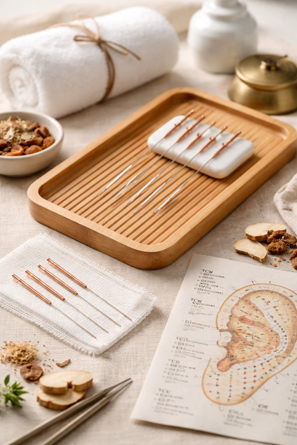 Acupuncture needles used for Chinese medicine treatment