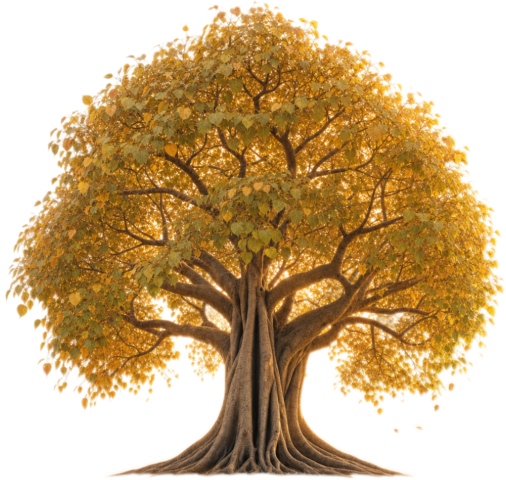 Autumn Bodhi tree representing Herbs & Motion values
