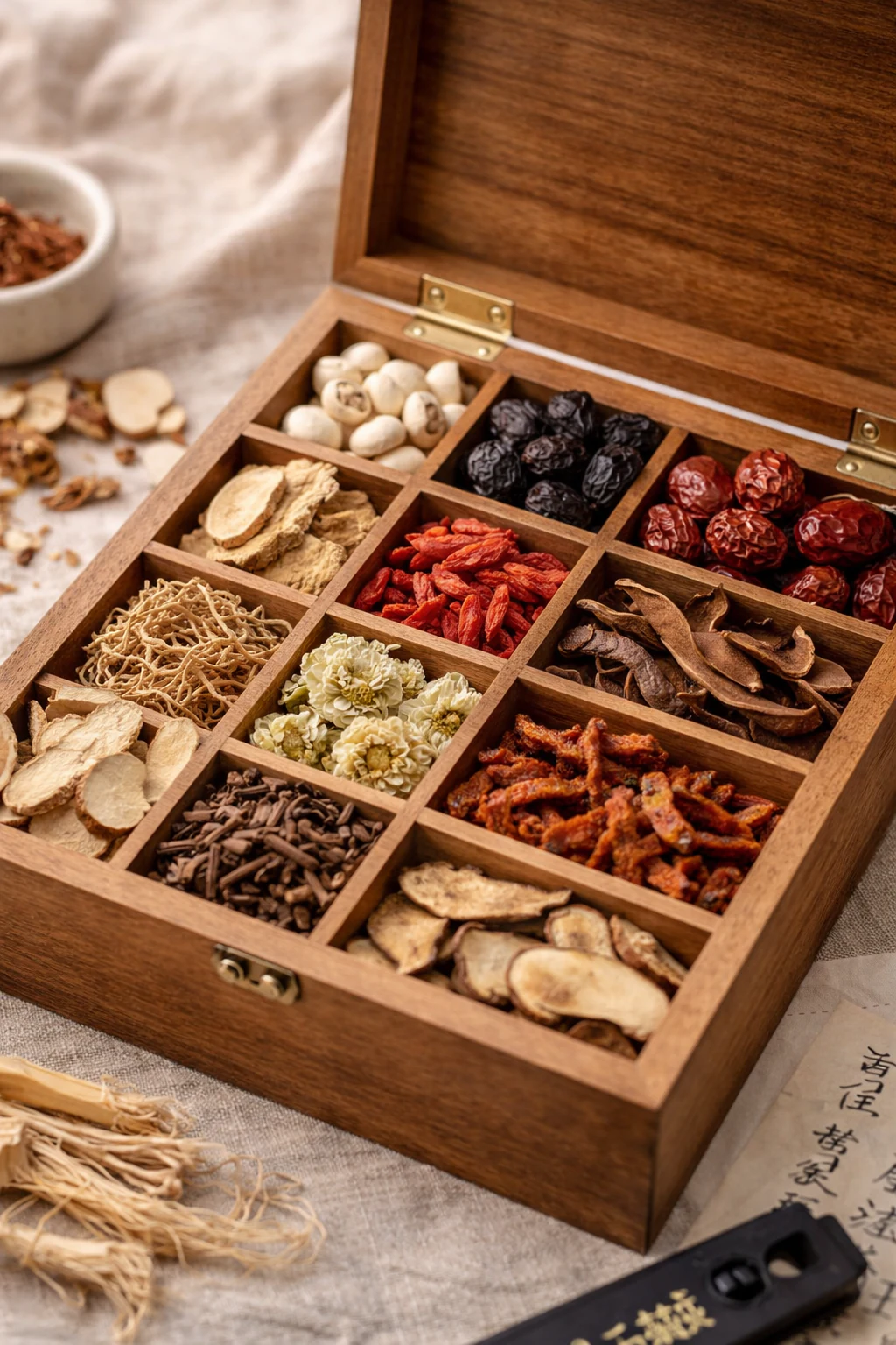 Chinese herbal medicine ingredients prepared for treatment